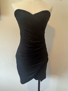 Meshki Lurex Strapless Dress Medium